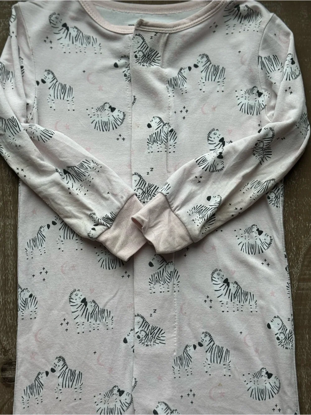 +Magnetic Me Pink Zebra Print Footed One-Piece 9-12M Baby Girl Modal
